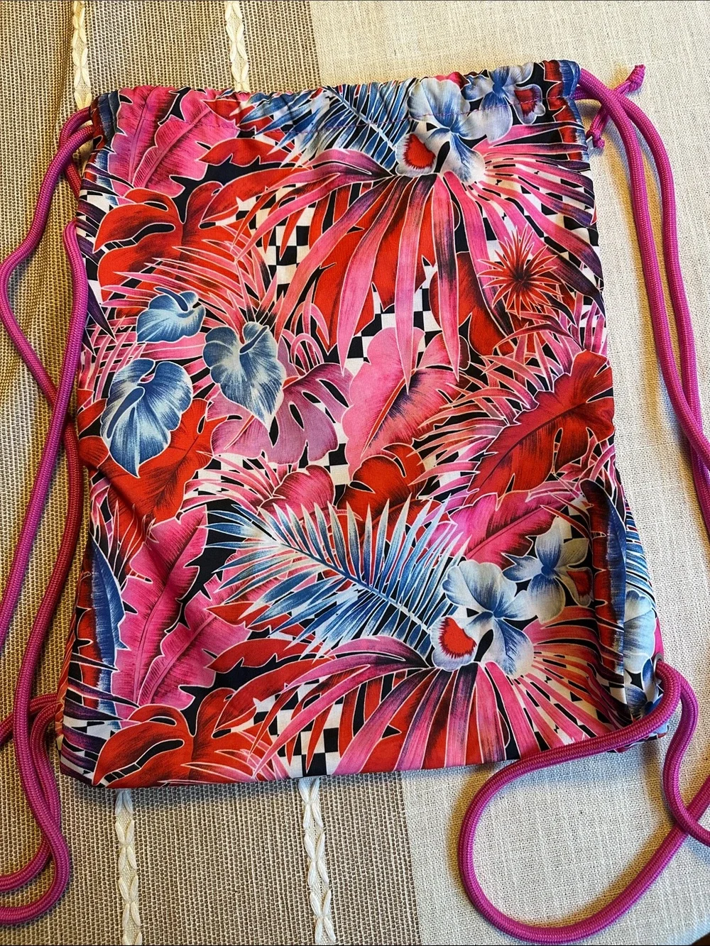 Nike Heritage Floral Gym Sack Drawstring Bag Pink Red BA6372-010 2018